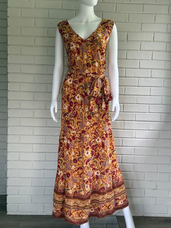loralette Dresses & Skirts - Loralette Plus Size 26/28 Boho Floral Maxi Dress Belted Tiered NWT